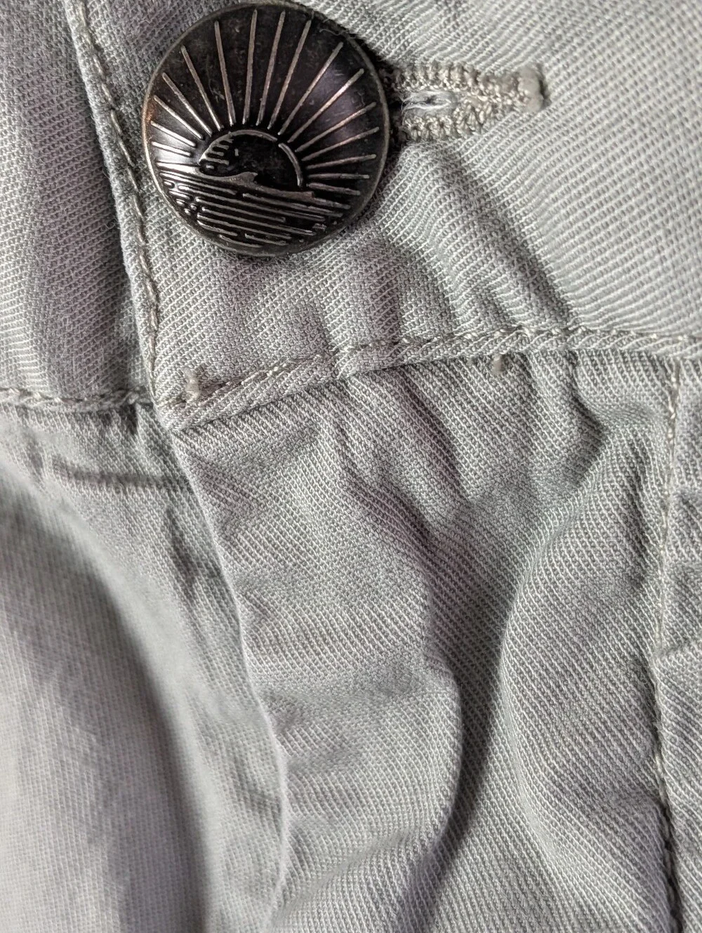 Faherty Light Gray Flat-Front Chino Cotton Shorts